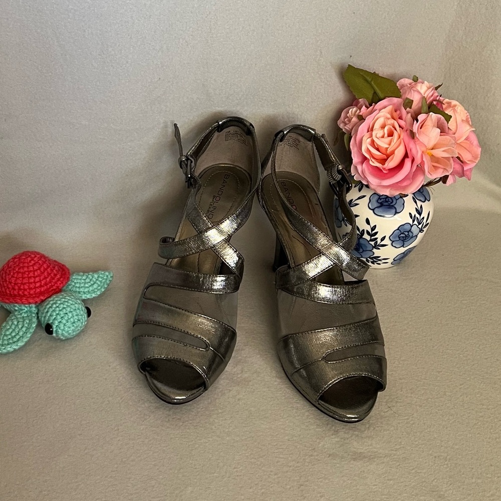 Bandolino Metallic Strappy Heels